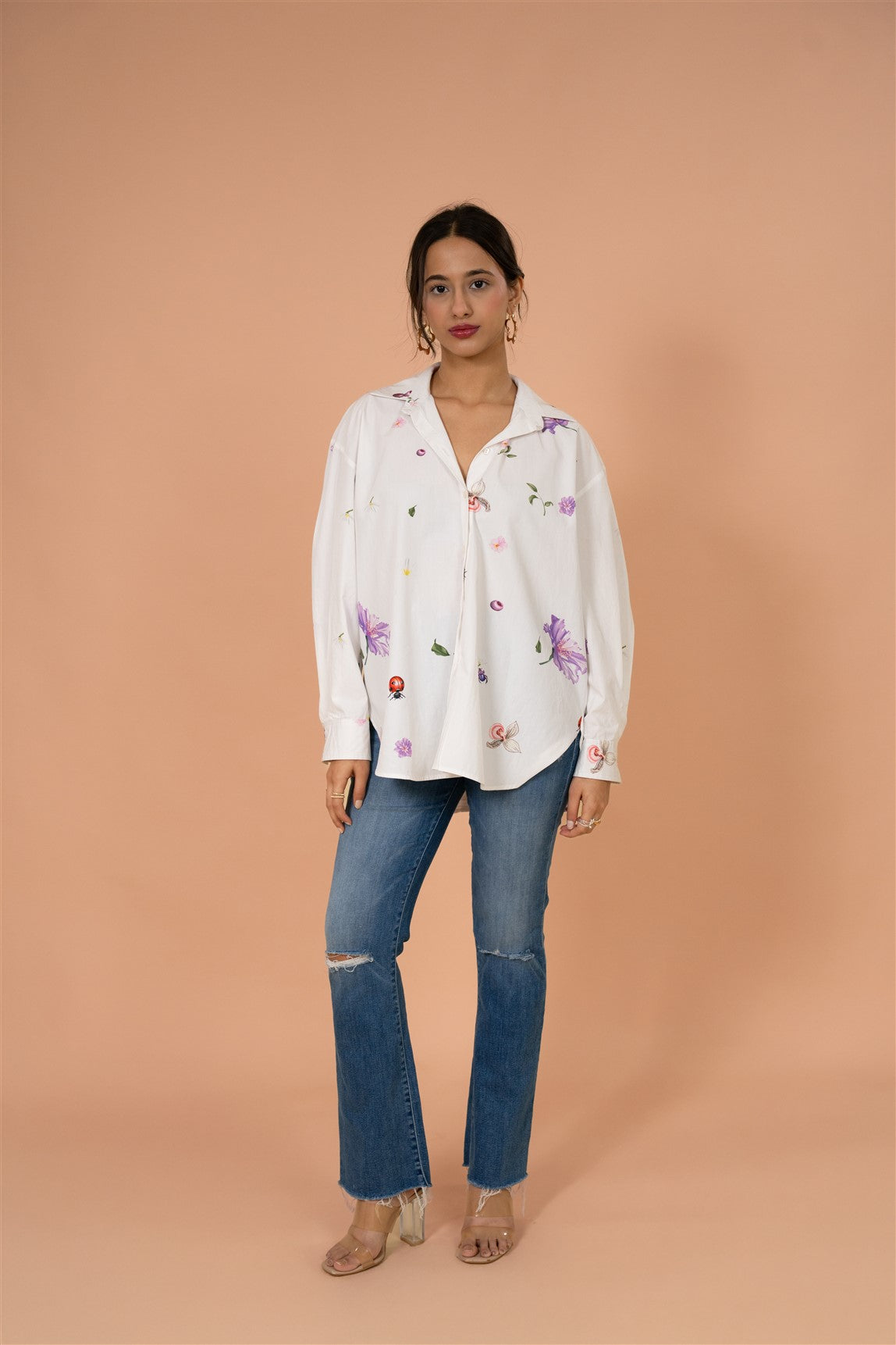 Ivory Garden Printed Shirt