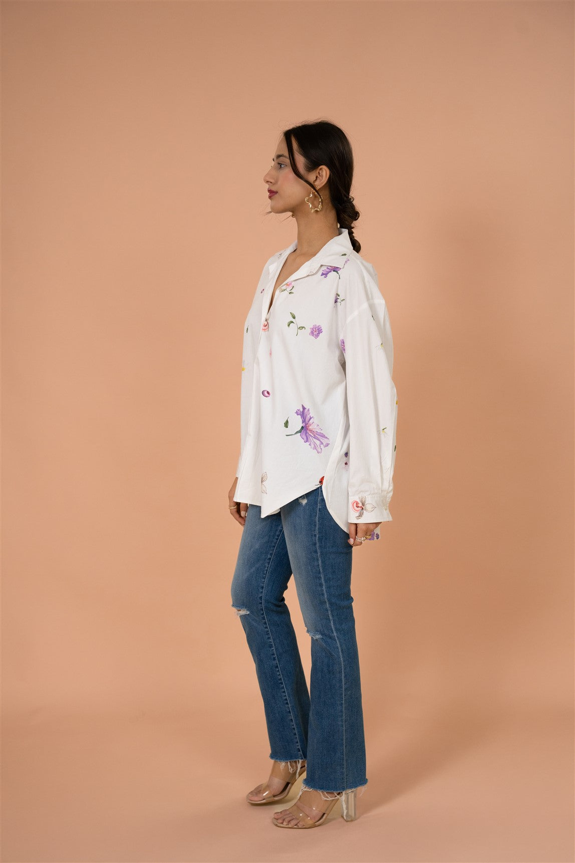 Ivory Garden Printed Shirt