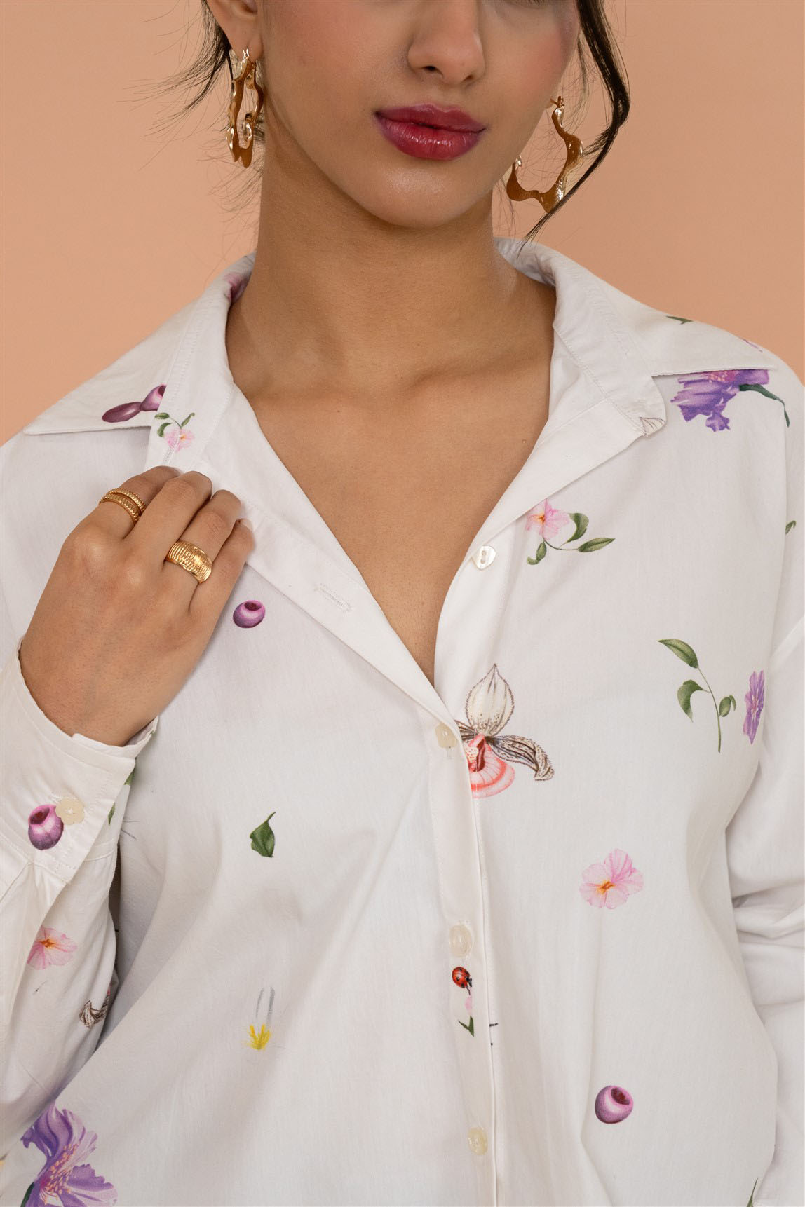 Ivory Garden Printed Shirt