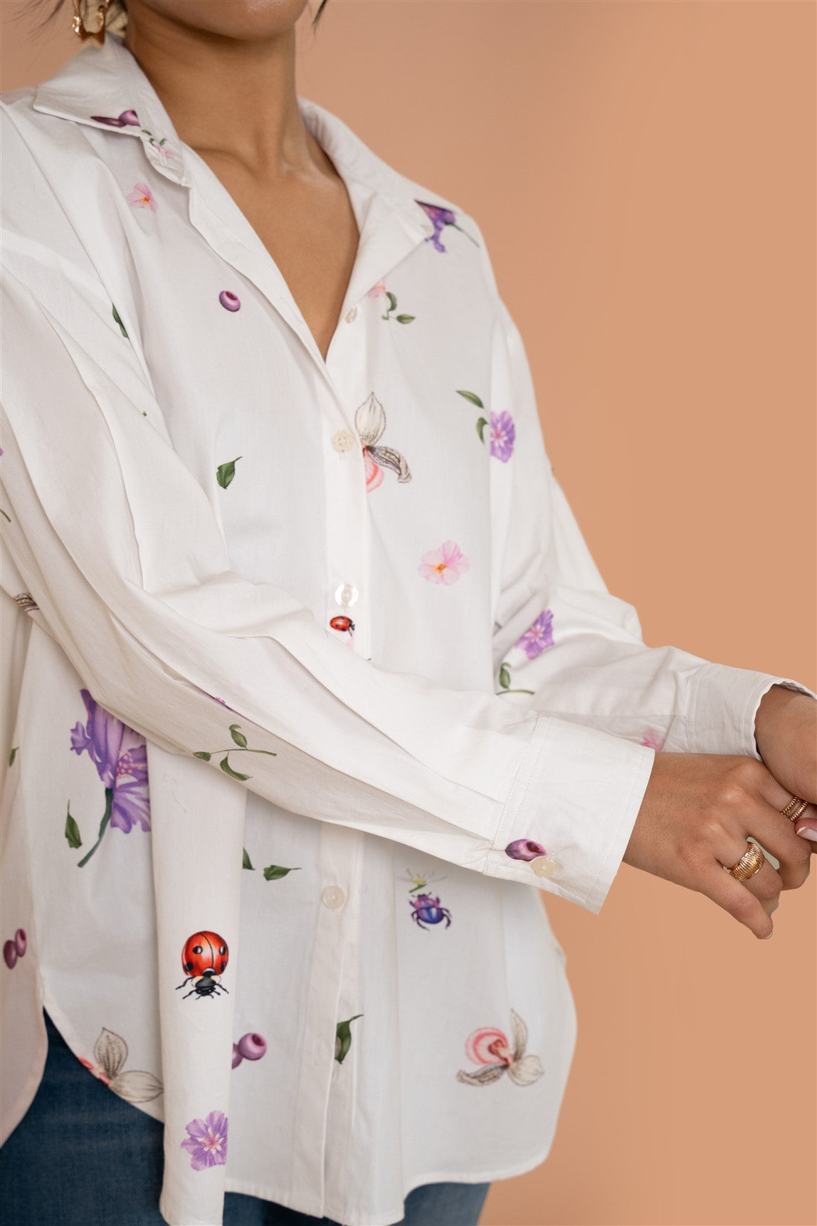 Ivory Garden Printed Shirt