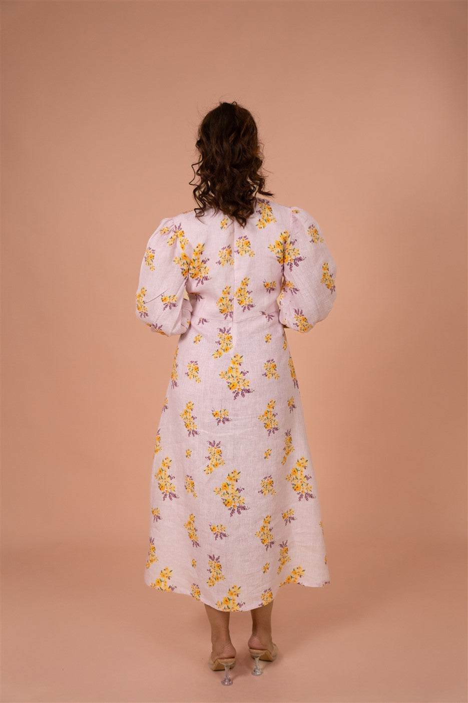Blush Meadow Straight Midi Dress