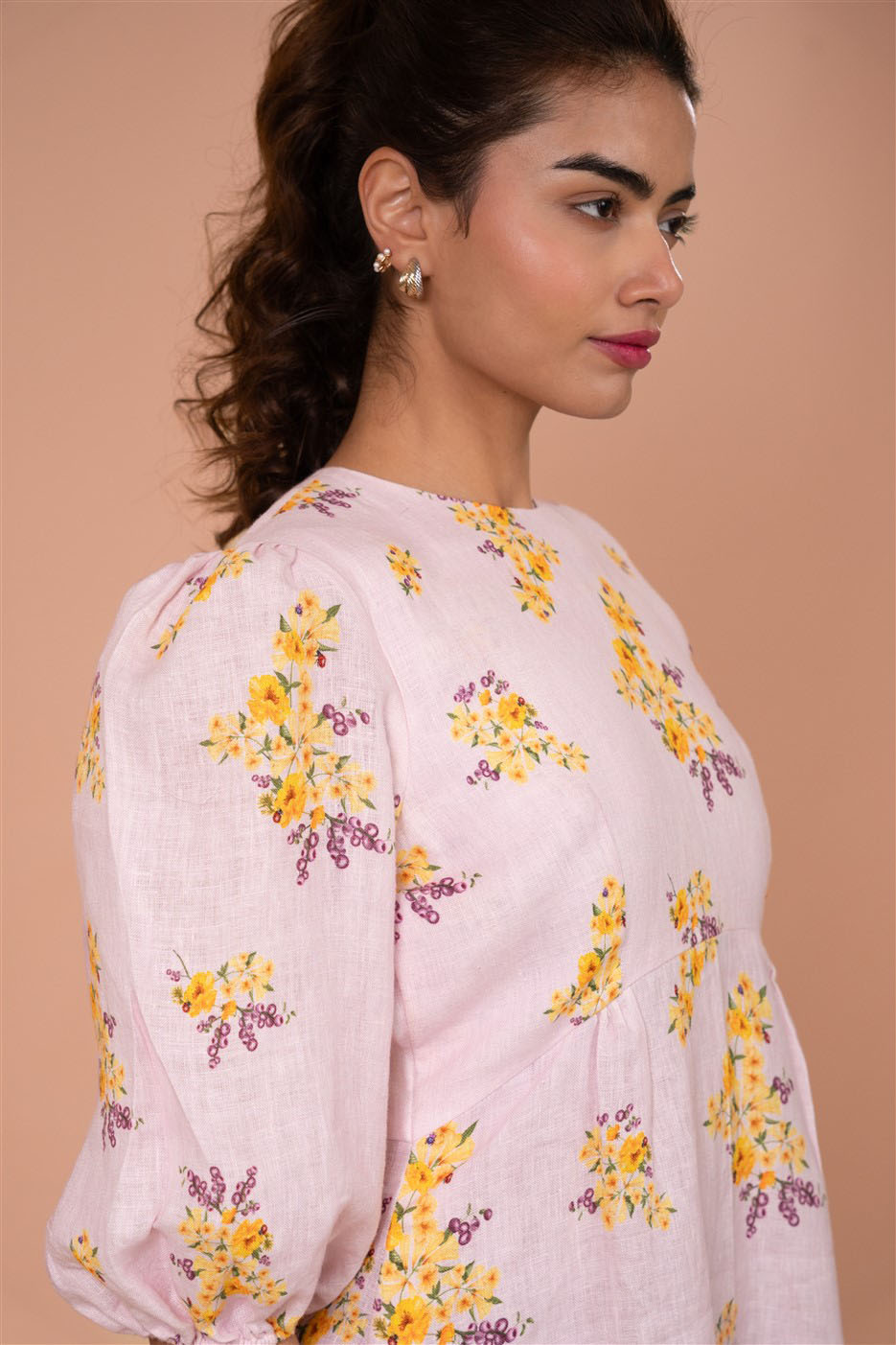 Blush Meadow Straight Midi Dress