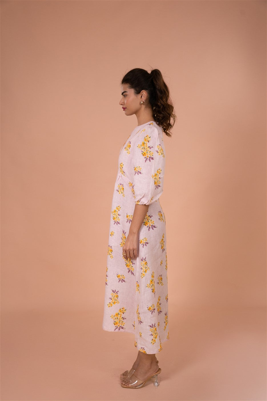 Blush Meadow Straight Midi Dress