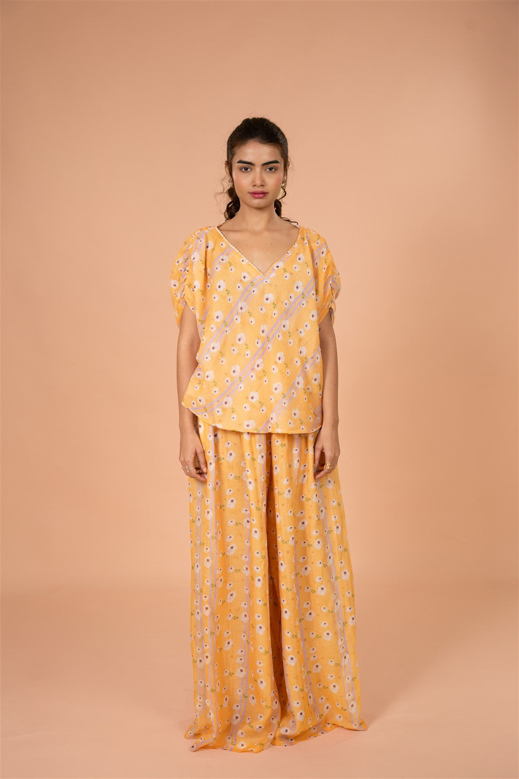 Coral Stripe Co-ord Set