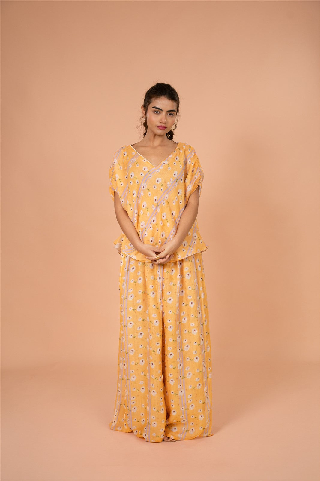 Coral Stripe Co-ord Set