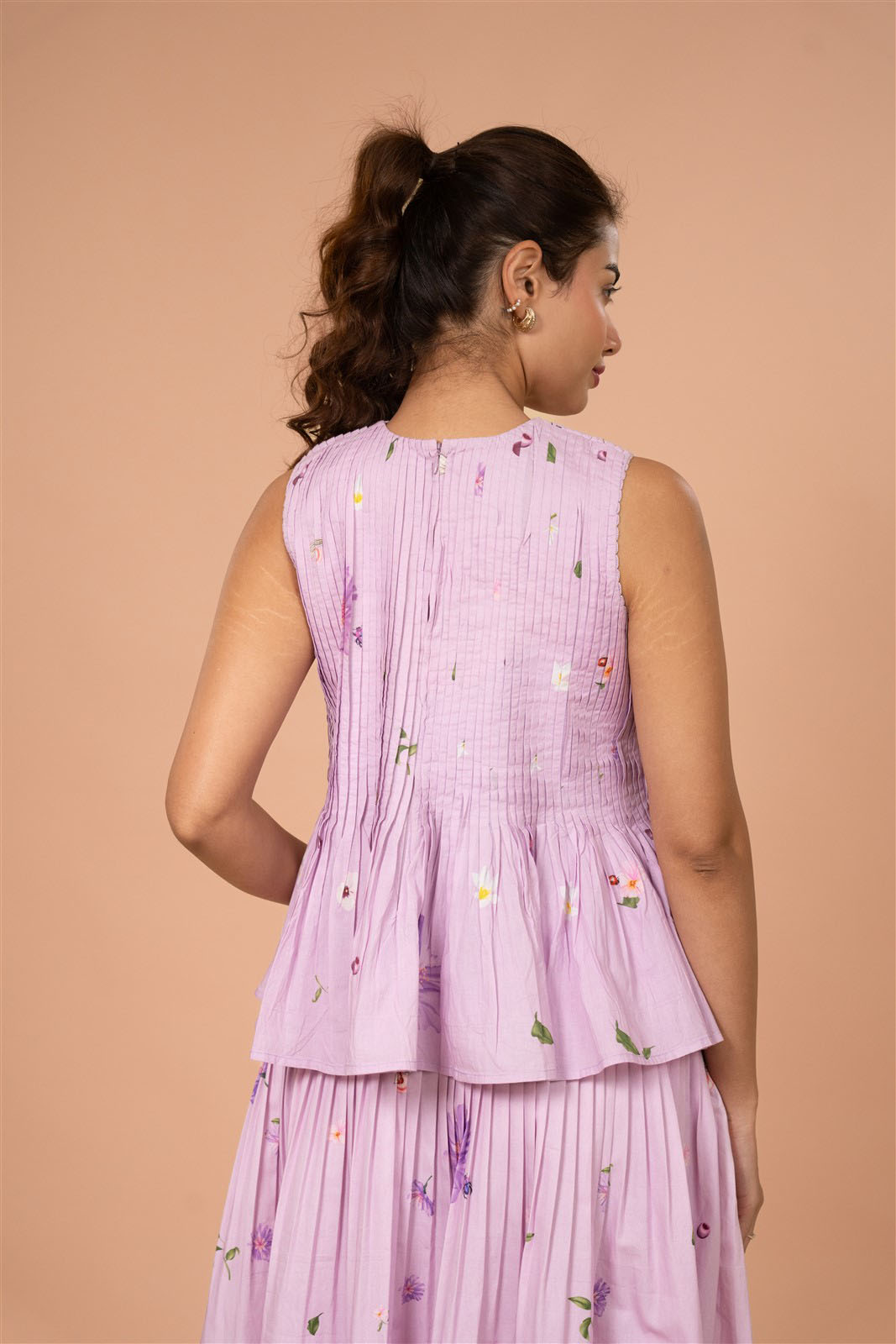 Lilac Pleated Dream Co-ord Set