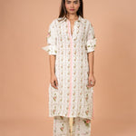 Ivory Floral Shirt Kurta Set
