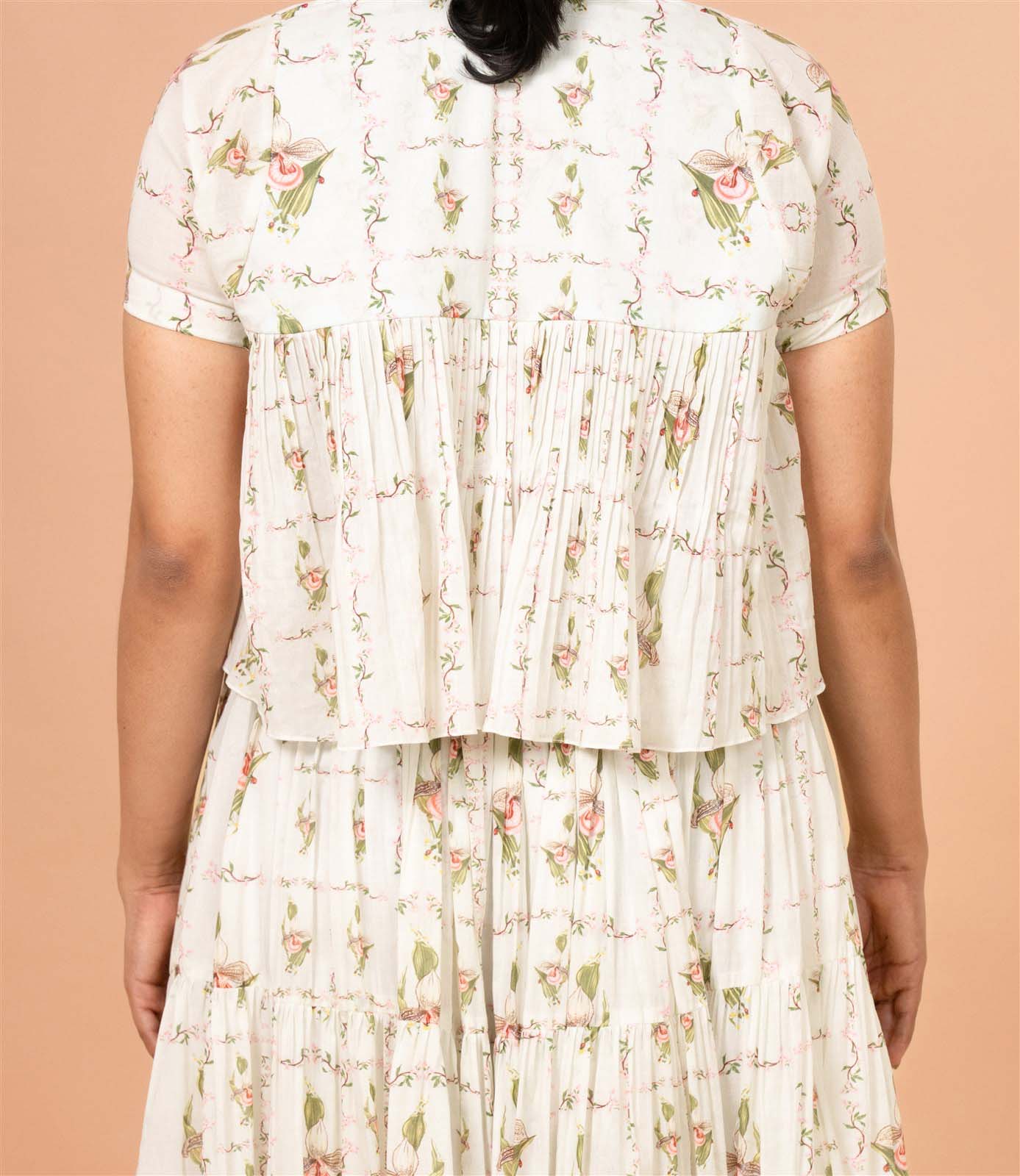 Ivory Tiered Skirt Set