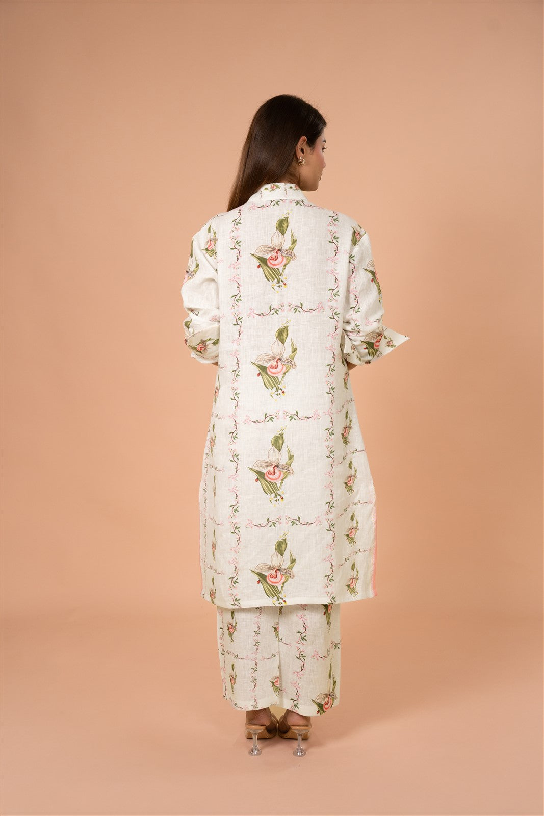 Ivory Floral Shirt Kurta Set