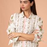 Ivory Floral Shirt Kurta Set