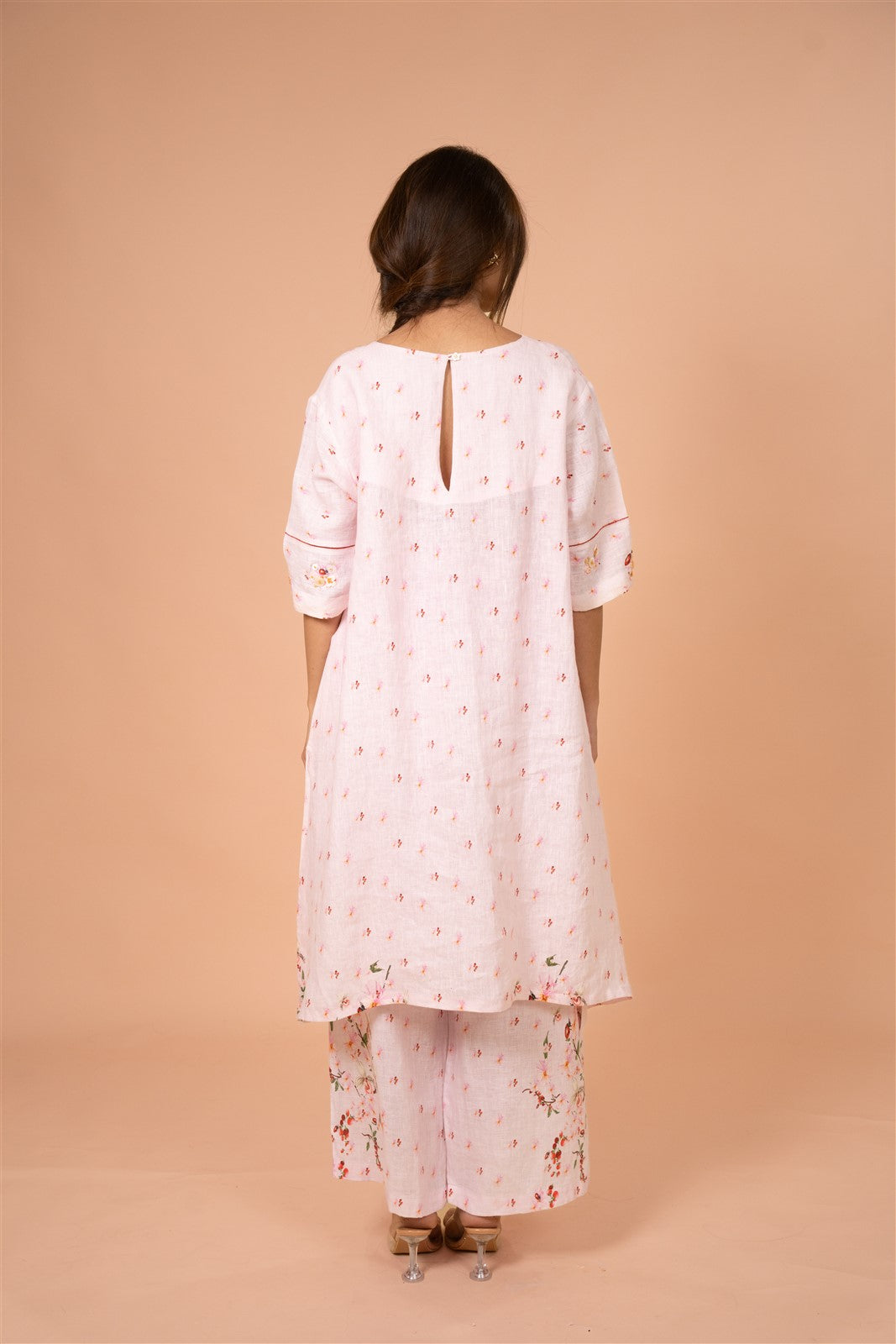Blush Asymmetric Kurta Set
