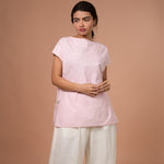 Blush Pearl Linen Tunic