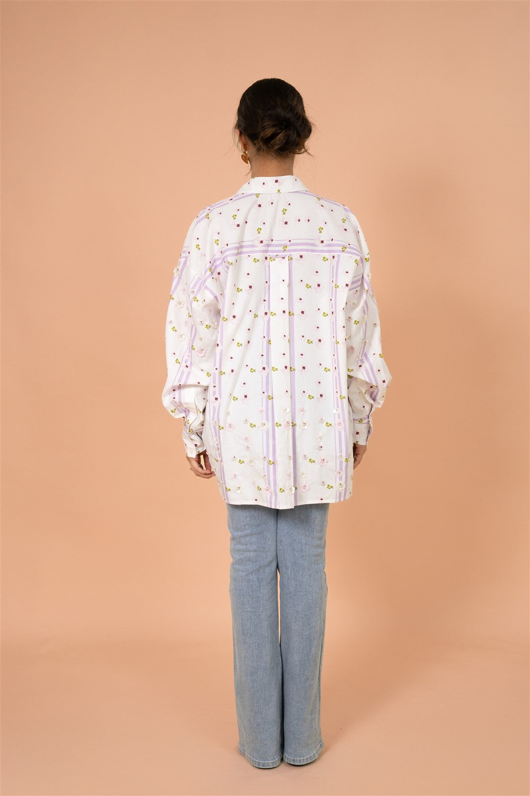 Blush Stripe Embellished Shirt