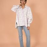 Blush Stripe Embellished Shirt