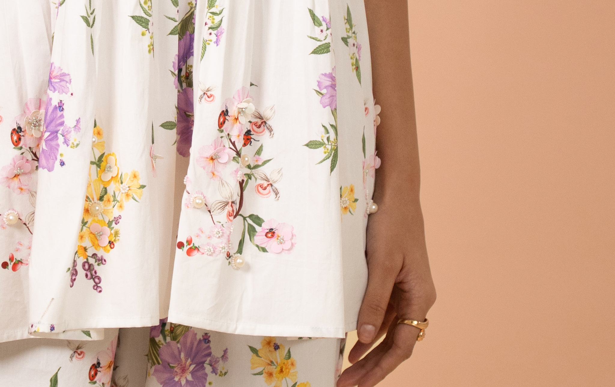 Ivory Bloom Gathered Co-ord Set