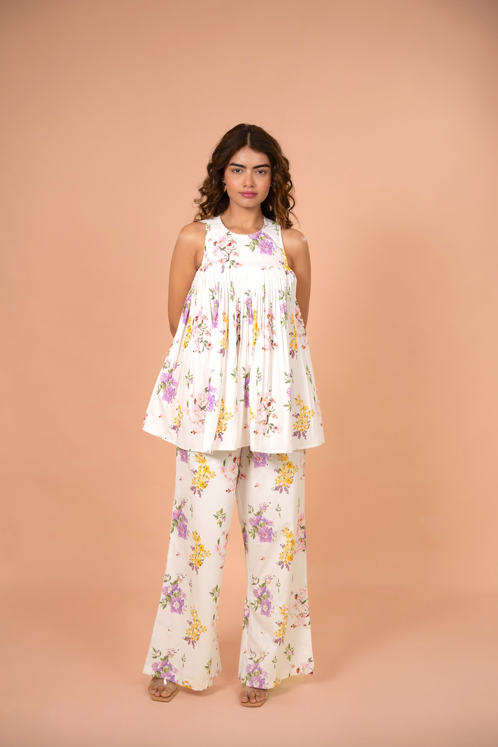 Ivory Bloom Gathered Co-ord Set