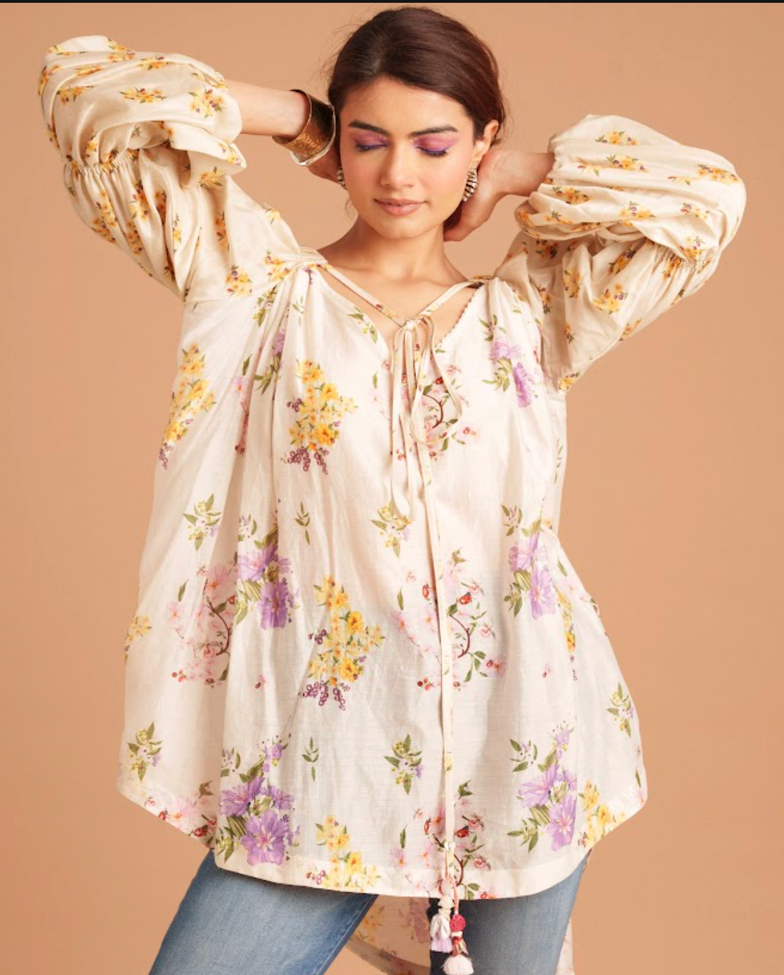 Serene Beige High-Low Tunic