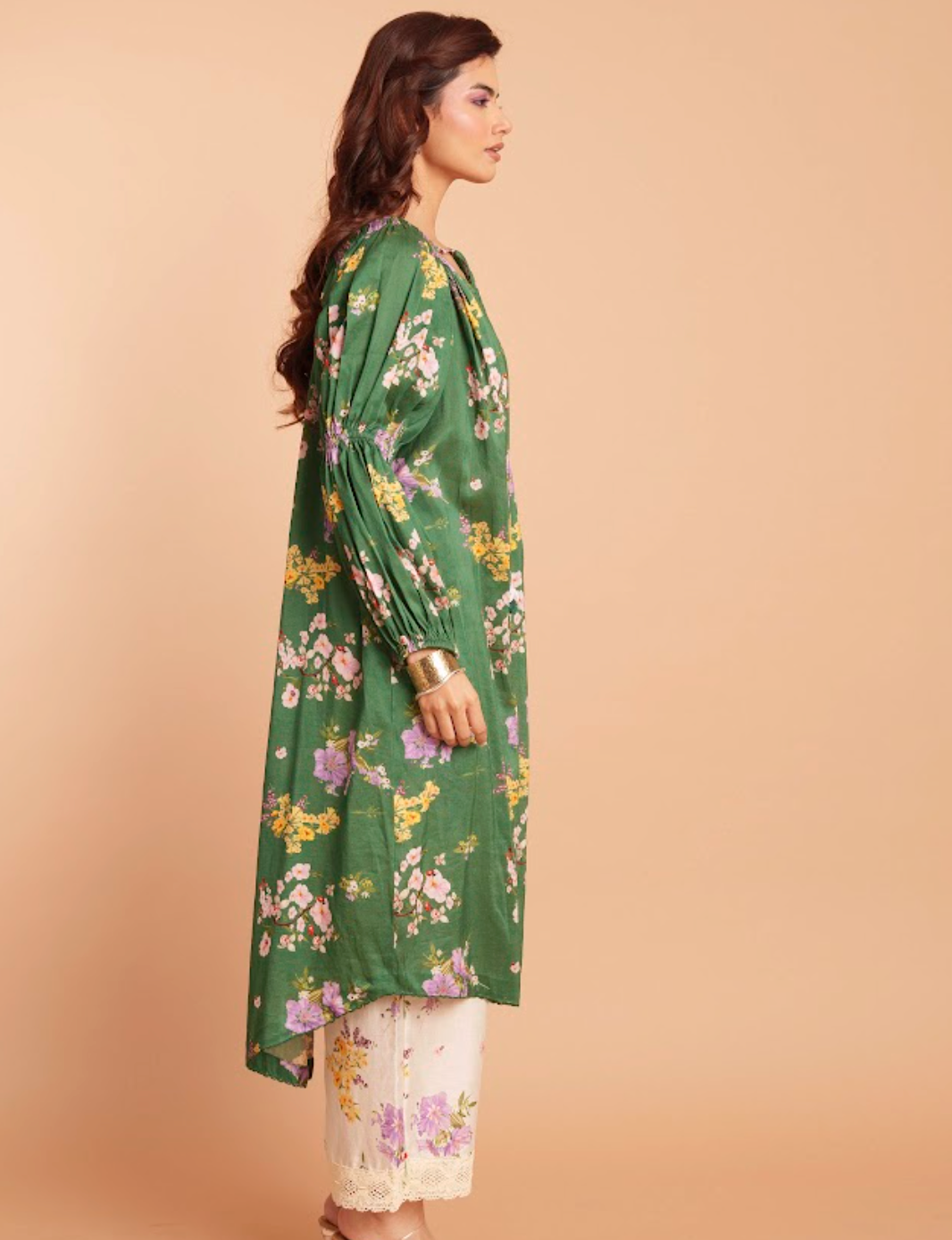 Deep Forest Gathererd Kurta Set