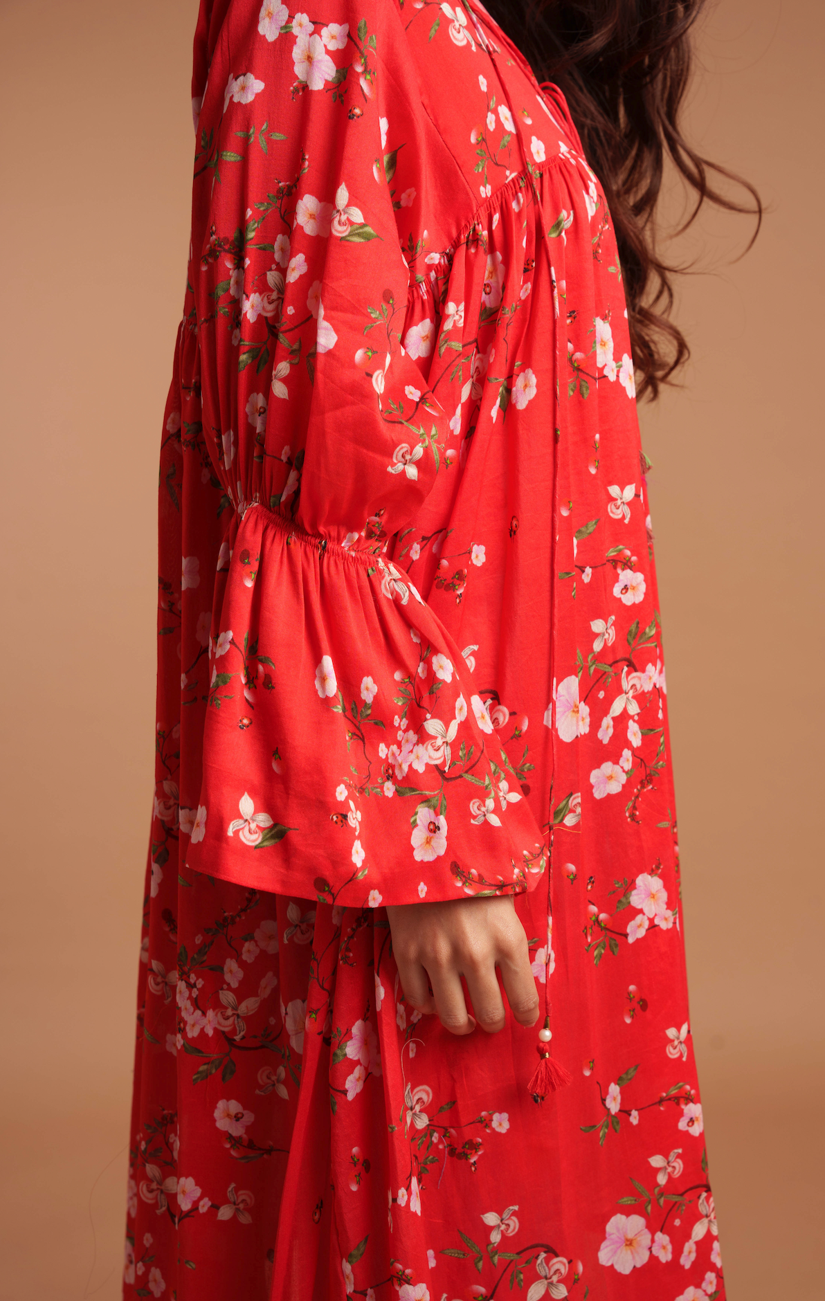Cherry Blossom Flared Kurta Set