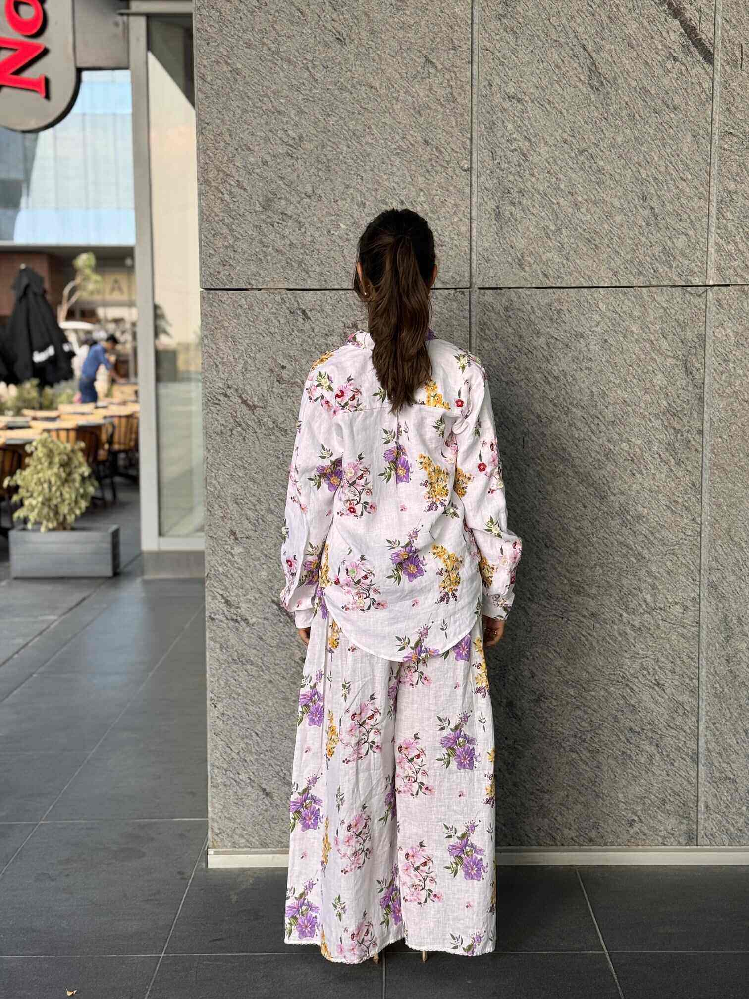 Veronica Beaded Linen Cord Set