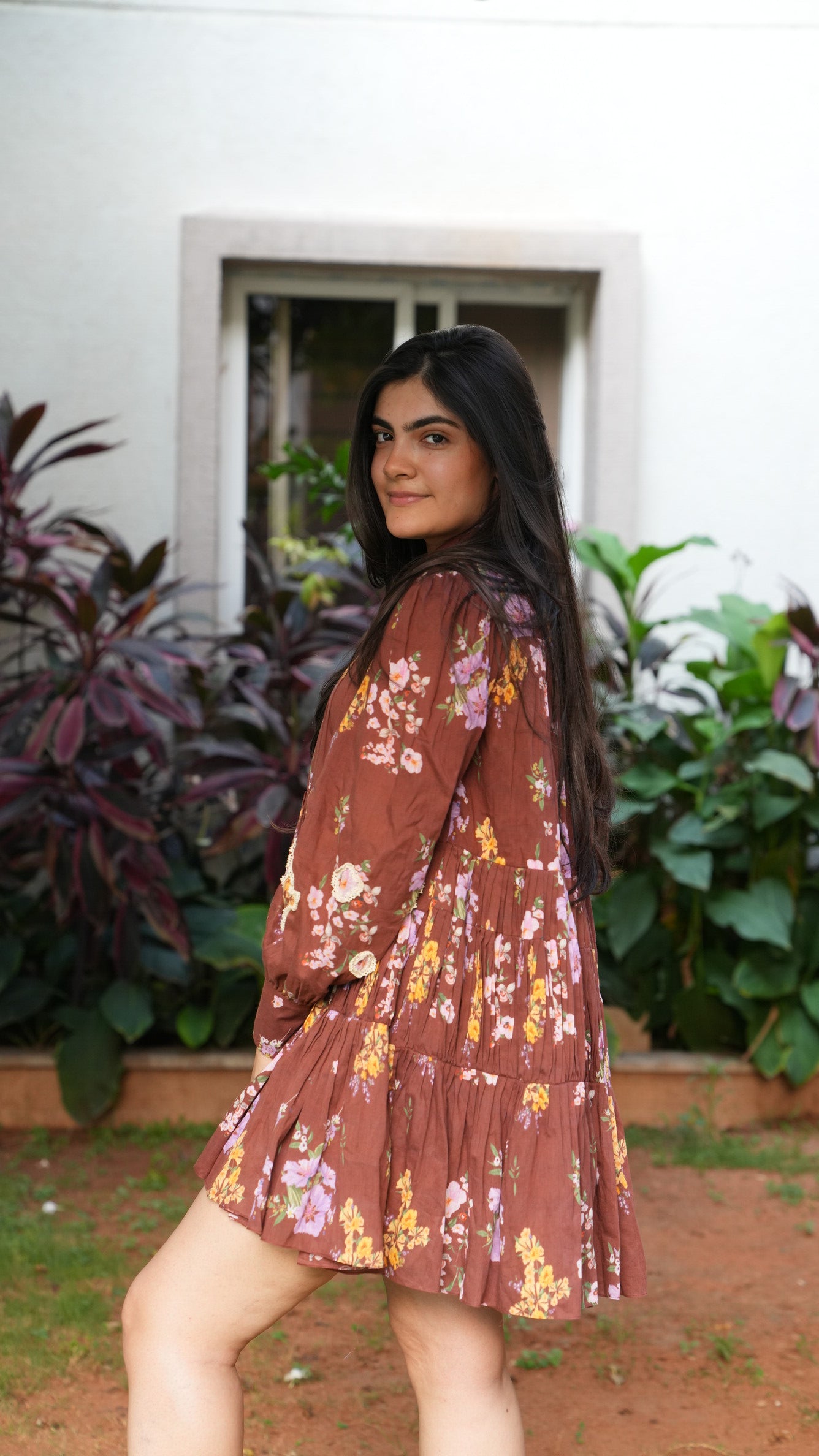 Mohagany Tiered Mini Dress