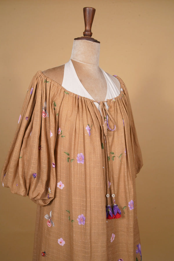 Deep Beige Contoured Dress