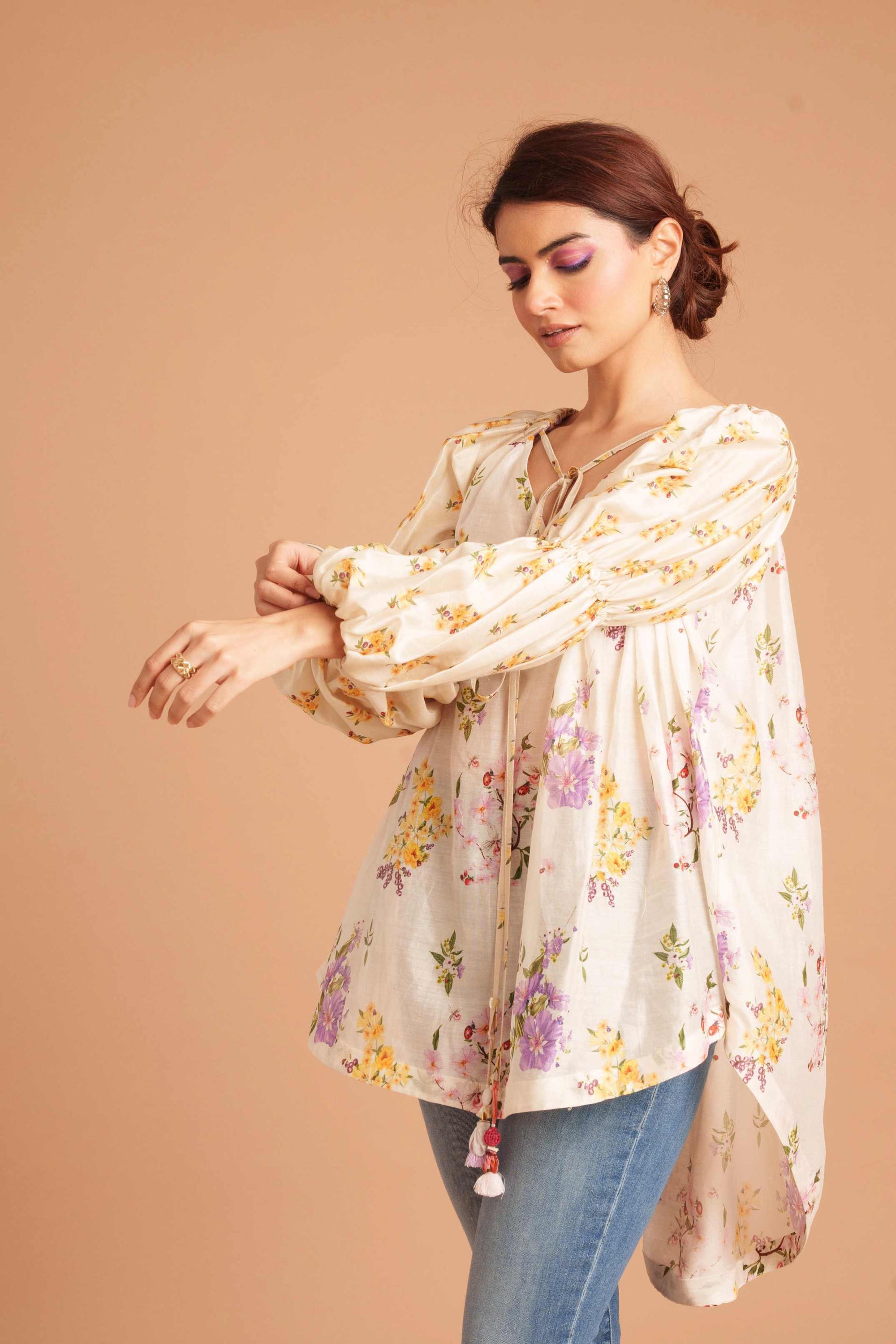 Serene Beige High-Low Tunic
