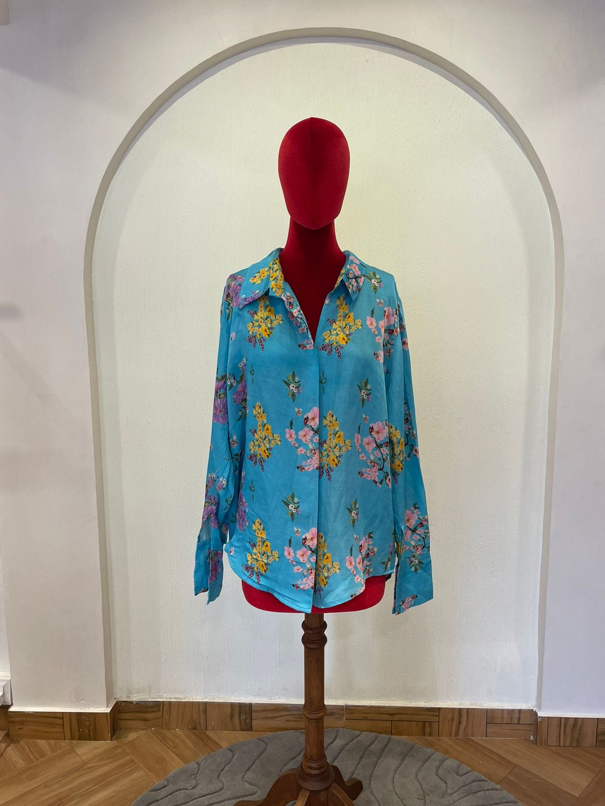 Linen Satin Bloom Shirt